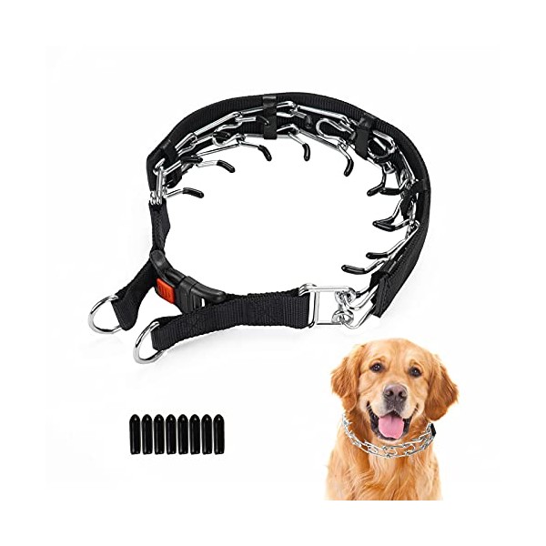 Wiotar Dog Prong Training Collar, Dog Choke Pinch Collar with