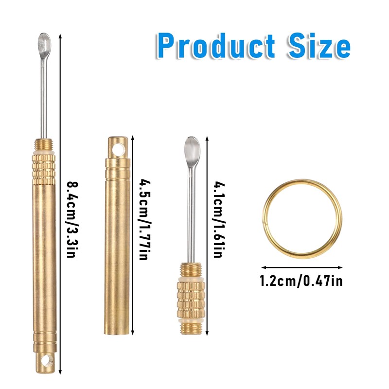 Qianyu Gold Folding Type Ear Wax Removal Tool 2 Pcs