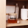 Clear all Glass Honey Jar with Silicone Sealing Dipper and