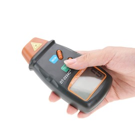 Digital Tachometer, DT-2234C + Non-Contact Digital LCD Photo Speedometer Mini RPM Tester Meter Clear LCD Display, High Measuring Accuracy