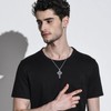 Twoowl Celtic Cross Necklace for Men 925 Sterling Silver Viking
