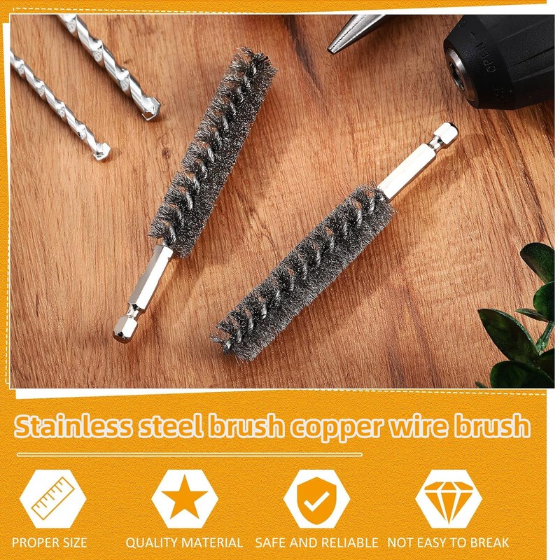 Wire Brush Drill 8 Pieces Heating Boiler Brush 8 Different