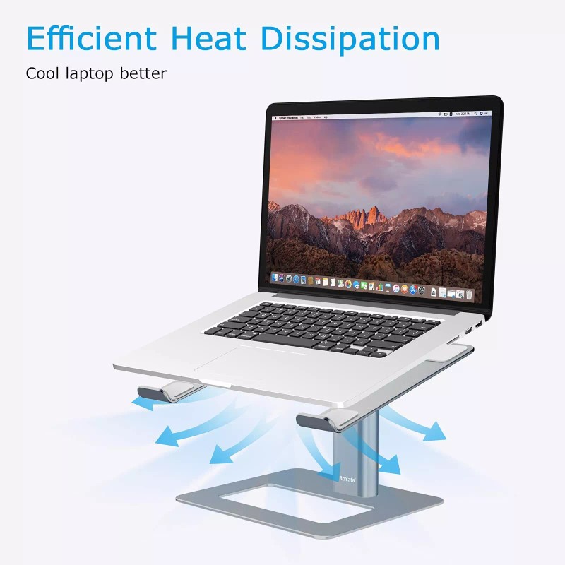 BoYata Laptop Stand, Ergonomic Aluminum Height Adjustable Computer Stand Lapt...