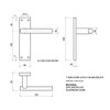HANDLESTORE T-Bar Lever Backplate Door Handle | Black Door Handles