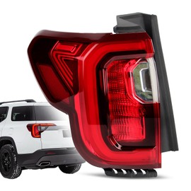 Ussbaye LED Tail Lights Compatible with 2020 2021 2022 2023 GMC Acadia SL/SLE/SLT/Denali Taillights Chrome Trim Rear Outer Tail Light Assembly GM2800316 84817347 (Left Driver Side)