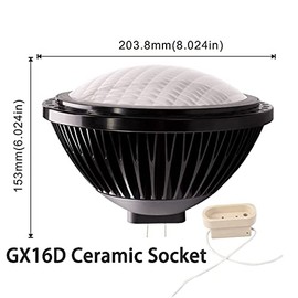 KAPATA 80W LED PAR64 Light Bulb 3000K Soft White Dimmable 24 Degree Beam Angle 800-1000W PAR 64 Incandescent Replacement Base GX16D