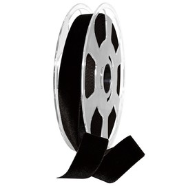 Morex Ribbon Nylvalour Velvet Ribbon, Nylon, 7/8 inches by 11 Yards, Black Coffee, Item 01225/10-985, 7/8" by 11 yd