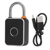 Fingerprint Padlock Waterproof Rust Resistant Rechargeable LED Indicator Smart Fingerprint