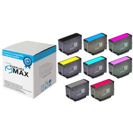 SuppliesMAX Remanufactured Replacement for Expression Photo HD XP-15000 High Yield Inkjet Combo Pack (BK/C/M/Y/LC/LM/GY/R) (NO. 312XL/NO.314XL) (C13T04F8840GYR)