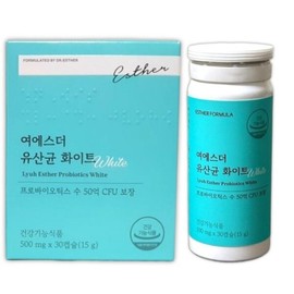 Yeo Esther Lactobacillus White Esther Formula 500mg x 30 capsules (1 month supply) / 여에스더 유산균 화이트 에스더포뮬러 500mg x 30캡슐 (1개월분)