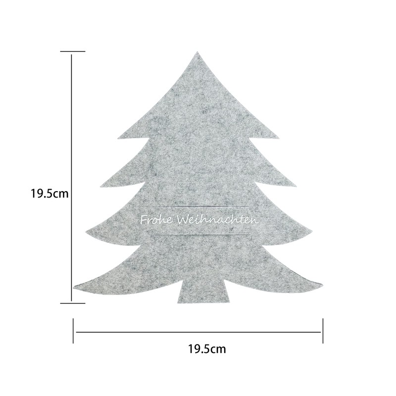 MKISHINE Christmas Decoration Cutlery Bag Table Decoration Felt Christmas Tree