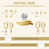 Finrezio 14K Gold Plated Earring Sets for Women Dainty Stud