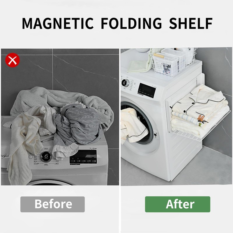 ROLIZOE Magnetic Multi-Purpose Organizer Shelf – Space-Saving Side Storage for
