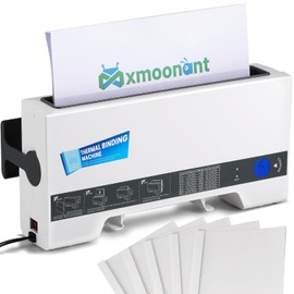 Mxmoonant Thermal Binding Machine, Max.320 Sheets for A4 A5, Compact with Cooling Position, with 5 Binding Covers, Ideal for Offices, Schools, Home Projects