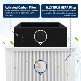 LANTINY 2Pack 211+ Replacement Filter Compatible with 211+ Air Purifier, 2-Stage H13 True HEPA Filtration System