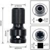 YDHfdc 2pcs 1/2 Square Drive to 1/4 Hex Shank Socket