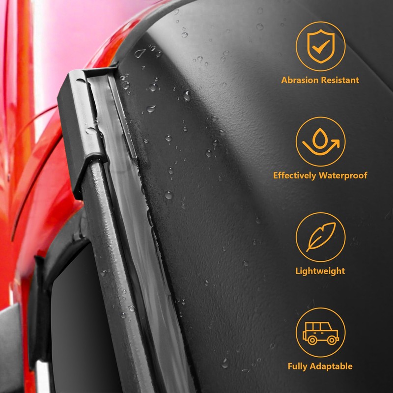 2 PCS Car Roof Gutter for 2018-2025 Jeep Wrangler JL