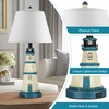 WIHTU Table Lamps Set of 2, Bedside Lamps with Dual