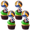 30 piezas de adornos de voleibol para cupcakes de doble