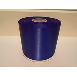 2 metres of 100 mm 10cm 4" Satin Ribbon Royal Cobalt Blue Dark Blue Single Sided 100mm