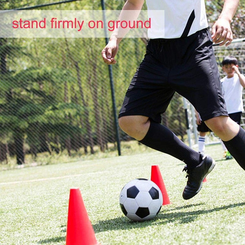 10 football Training Cones 8.5cm, Football Barrier Cones, Plastic Marker