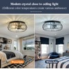 YYJLX 3 Light Flush Mount Ceiling Light Fixtures Modern Crystal