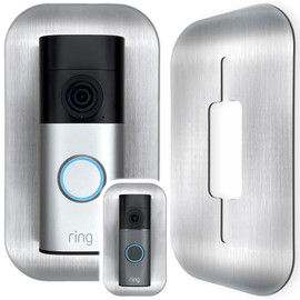 Baron Design Stainless Steel Bezel Accessories for Ring Video Doorbell / Video Doorbell Wired Plus Cable & Pro Cable | Holder, Shield, Fixing, Plate for Outdoor Alexa Wireless Bell