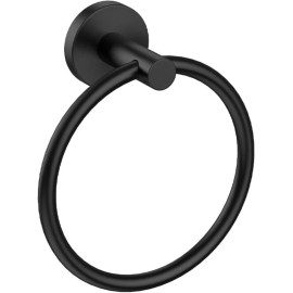 USHOWER 2X Matte Black Towel Ring Bathroom Stainless Steel Rustproof Hand Towel Holder