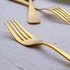 Matte Gold Dinner Fork Set, GoGeiLi 8.0-inch Stainless Steel Satin