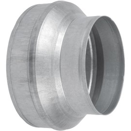 VezoWorks 8" to 6" Inch Duct Pipe Adapter - Galvanized Steel HVAC Ducting Reducer for Ventilation - PVC Pipe, Hose Coupler - Heavy Duty Exhaust, Air Conditioner Fittings - Vent Flange Connector