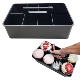 Enjoy Organizer- 2 Commercial Extra Large Portable Stackable Carry Caddy, Black, Carrier for Cleaning, Bathroom, Supplies, Tools, All-Purpose Made in USA (2)