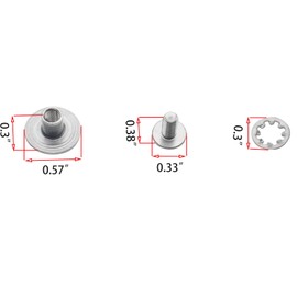 OZXNO 4 Pcs Football Backplate Screws Football Back Plate Hardware Silver Battle Backplate Screws for Unisex Adult Size Youth Size Football Backplates