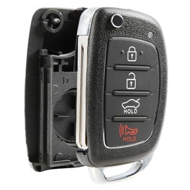 Funda de reemplazo para llavero con 4 botones, compatible con Hyundai Sonata Santa Fe Tucson 2015 2016 2017 2018 2019 (TQ8-RKE-4F16, TQ8-RKE-4F25) Sin necesidad de programación