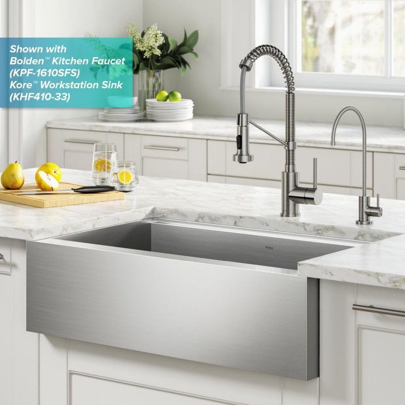KRAUS Purita 100% Lead-Free Kitchen Water Filter Faucet in Spot
