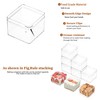 FZJ 20 Pack 12OZ Square Clear Plastic Dessert Cups with