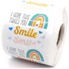 HannaFires 500PCS Roll of Smile Stickers - Rainbow I Hope