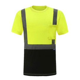 AYKRM Hi Vis T Shirts ANSI Class 2 Reflective Safety High Visibility Shirts