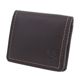 Arnold Palmer 4AP3654 Sheep Leather Double Stitched Series Coin Purse, Easy to Use Size, Soft and Comfortable Sheepskin, Brown