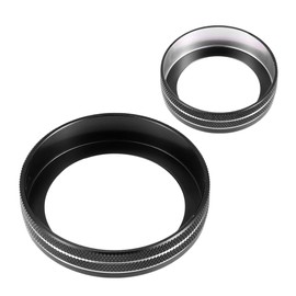 Unifizz 2pcs Mode Switch Knob Cover PRND Switch Knob Cover Aluminum Alloy Car Interior Decoration Trims Black Compatible with Ford Explorer 2020 2021 2022