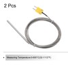 sourcing map 2pcs K Type Thermocouple with Plug, Meter Temperature