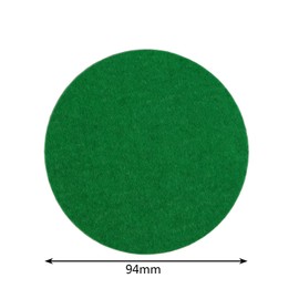 Kasteco 6 Pack Self Adhesive Air Hockey Mallet Felt Pads, Green, 94mm