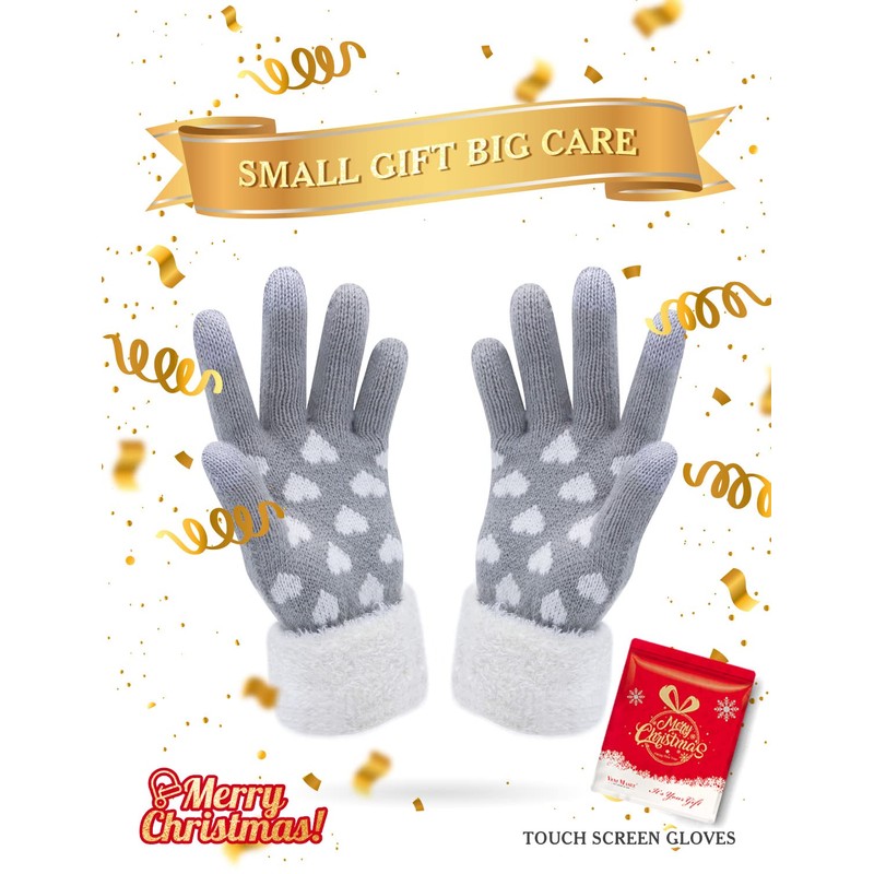 Veni Masee Winter Touchscreen Gloves, Snow Flower Print, Keep Warm,