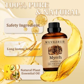 Wuvezrub Myrrh Essential Oil 240ML - 100% Pure and Natural Oils for Aromatherapy Diffuser - 8 Fl Oz/Myrrh