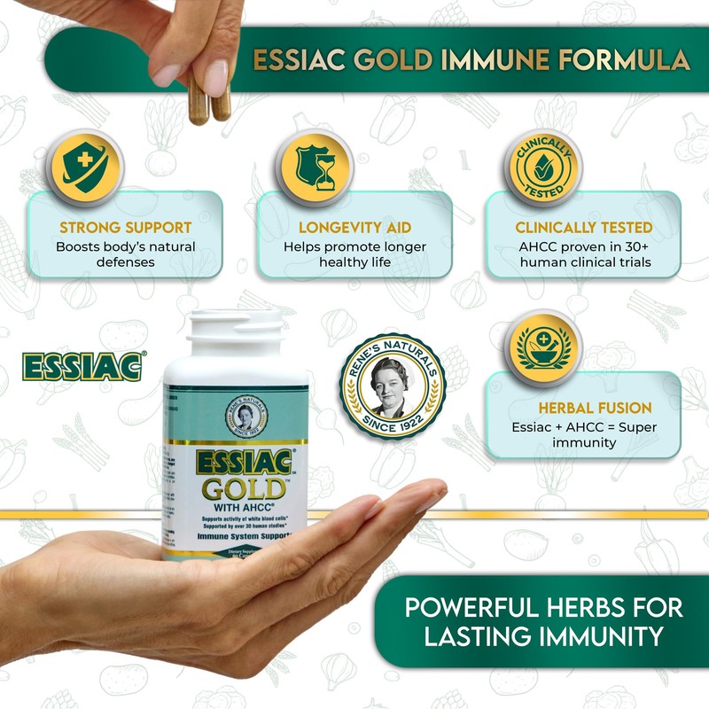 Essiac Gold® with AHCC® – Premium Immune System Booster –