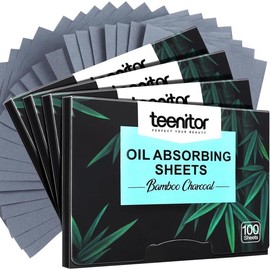 400 Counts Oil Blotting Papers for Face, Bamboo Charcoal Oil Absorbing Sheets for Oily Skin, Oil Blotting Sheets for Face, Oil Absorbent Pads Blotter Paper, Oil Face Wipes Large 10cmx7cm - Color: 200
