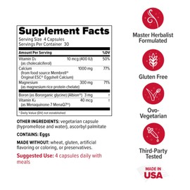 Redd Remedies, Bone Health Advanced, Vitamin D3 and Calcium for Strong Bone Support, 120 Vegetarian Capsules