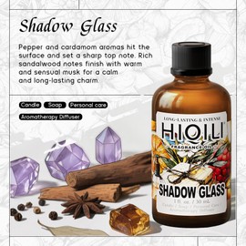 HIQILI Shadow Glass Fragrance Oil for DIY Soap & Candle, Women's Perfume Making, Luxury Scents for Diffusers, Body Care - 1 Fl Oz