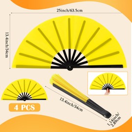 Maitys Large Clap Fans for Line Dancing Large Chinese Folding Hand Fans for Men and Women, Festival, Tai Ji, Kungfu, Martial Art, Gifts