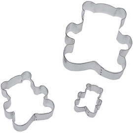 R&M International 1914/B Teddy Bear Cookie Cutters, Assorted Sizes, 3-Piece Set
