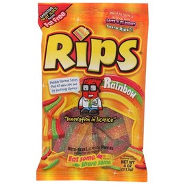 Rips Rainbow Bite Size Sugar Candy, 4 Ounce bag